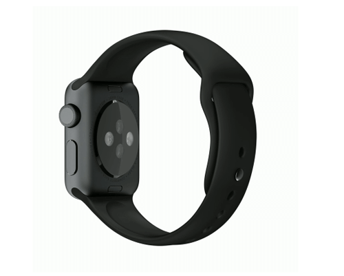 38/42mm Apple スペースグレイアルミニウムケースとブラックスポーツバンド